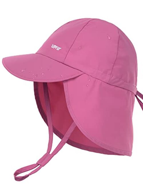 FURTALK Baby Sun Hat UPF 50+ Adjustable Baby Boys Girls Quick Drying Summer Beach Hat with Neck Flap for Traveling Swim Hat