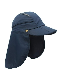 Home Prefer Boys UPF 50+ Sun Protection Cap Quick Dry Fishing Hat with Neck Flap