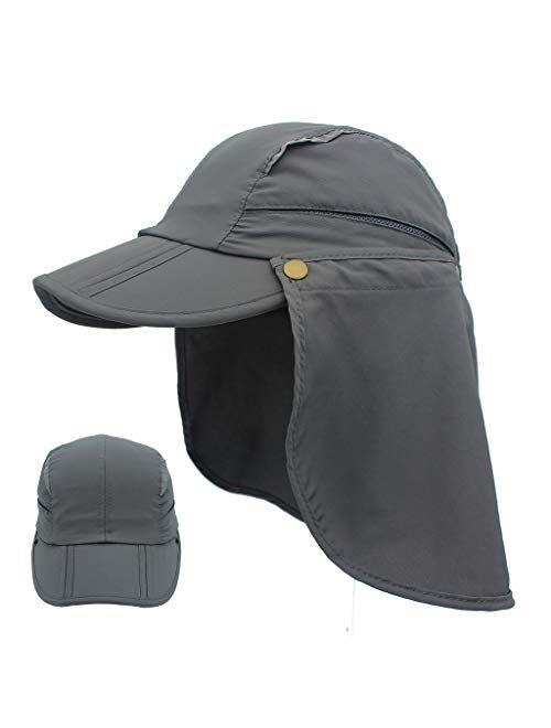 Home Prefer Boys UPF 50+ Sun Protection Cap Quick Dry Fishing Hat with Neck Flap