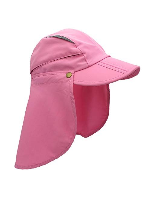 Home Prefer Boys UPF 50+ Sun Protection Cap Quick Dry Fishing Hat with Neck Flap