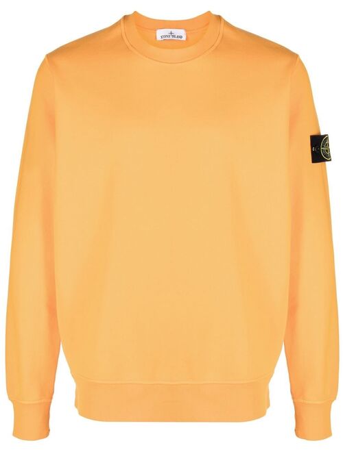 Stone Island Compass-logo cotton sweatshirt