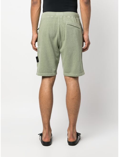 Stone Island Compass-motif cotton shorts