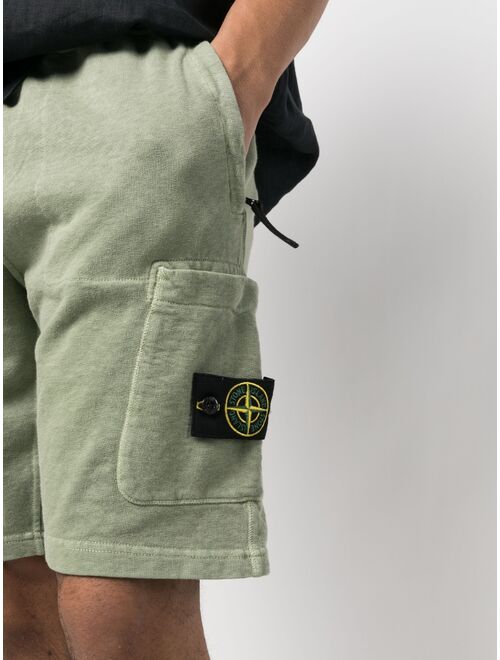 Stone Island Compass-motif cotton shorts