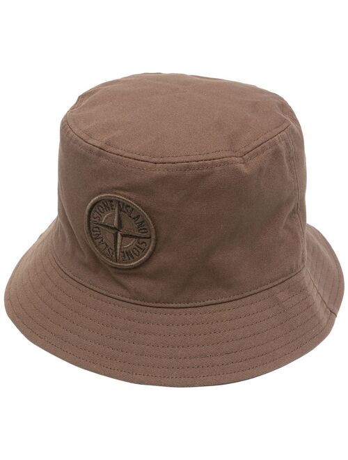 Stone Island embroidered-logo bucket hat