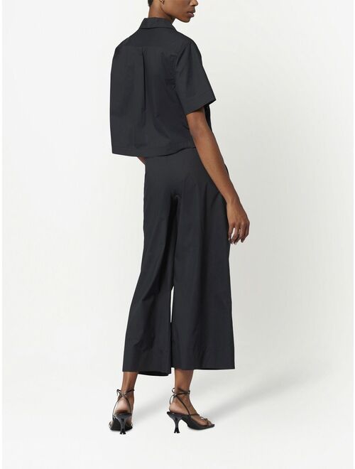 Equipment wide-leg cropped trousers