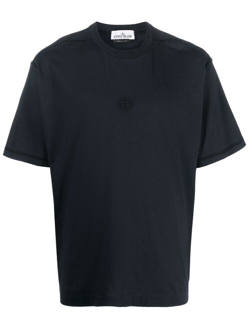 Stone Island embroidered-logo cotton T-shirt