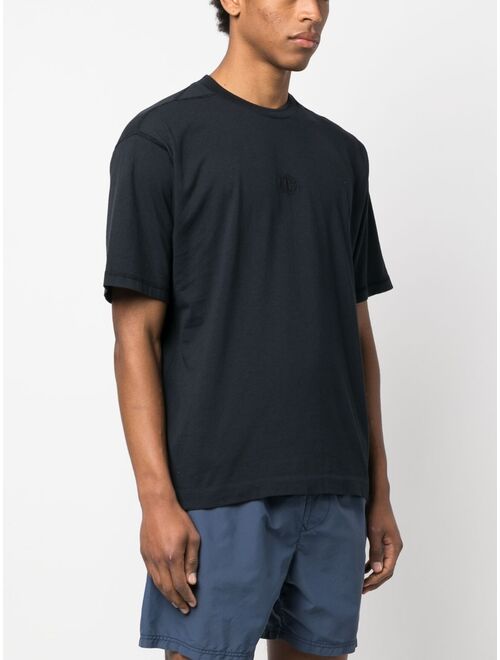 Stone Island embroidered-logo cotton T-shirt