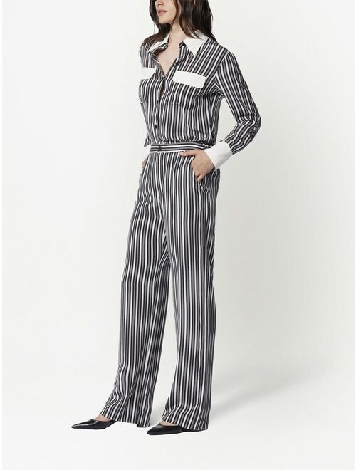 Equipment striped straight-leg trousers