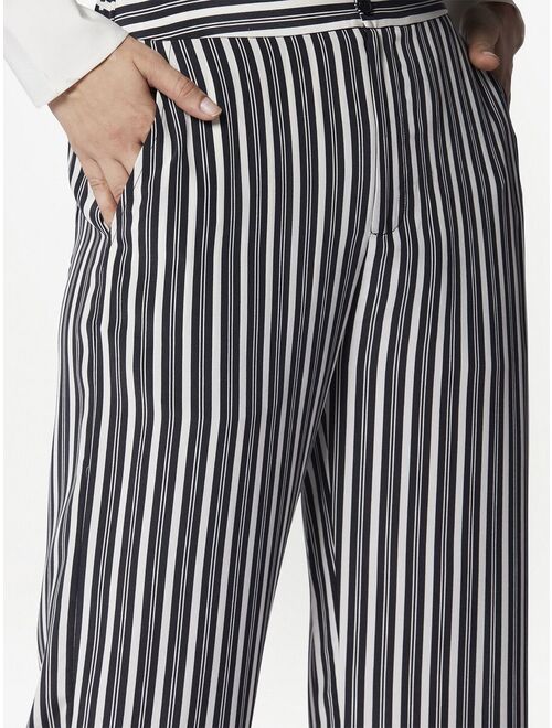 Equipment striped straight-leg trousers