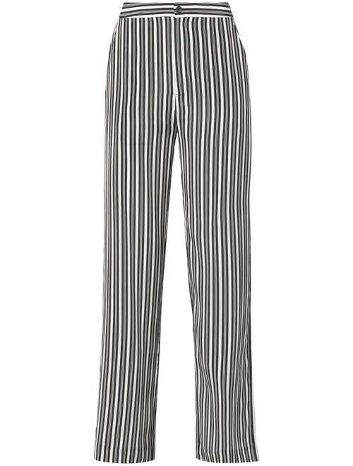 Equipment striped straight-leg trousers