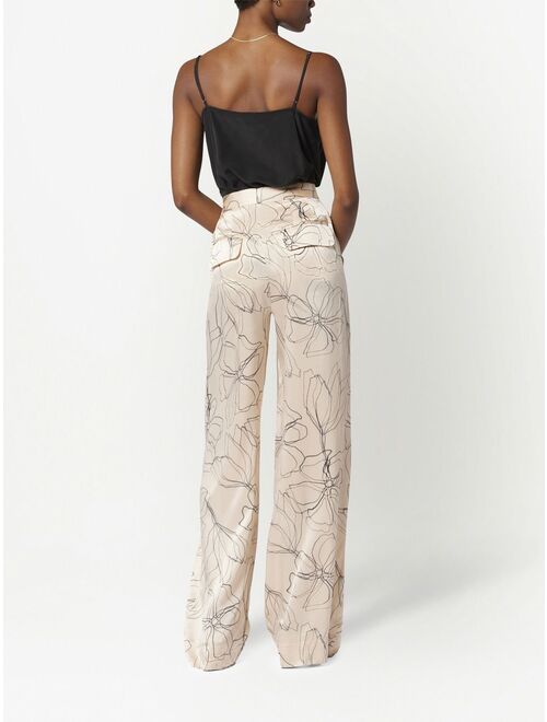 Equipment silk graphic-print trousers