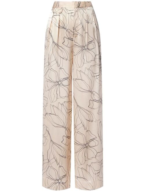 Equipment silk graphic-print trousers