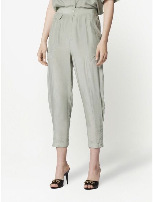 Equipment cropped high-waisted trousers