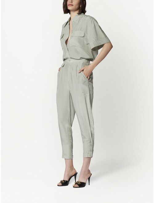 Equipment cropped high-waisted trousers