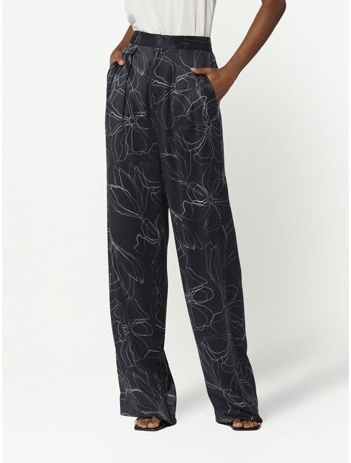 Equipment silk graphic-print trousers