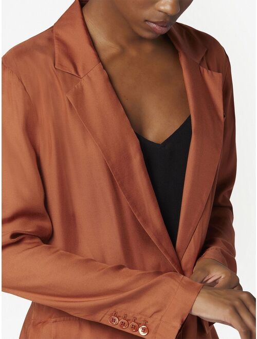 Equipment single-breasted blazer