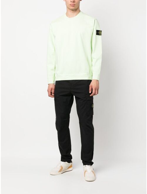 Stone Island Compass-motif long-sleeved sweatshirt