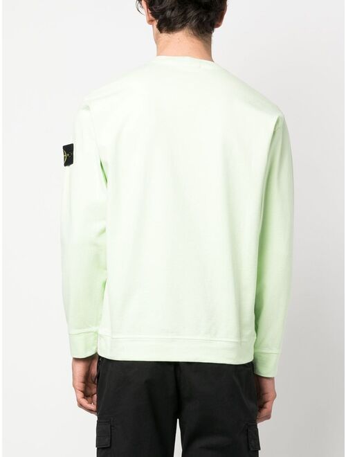 Stone Island Compass-motif long-sleeved sweatshirt