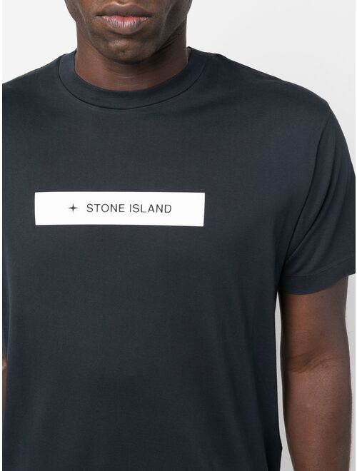 Stone Island logo-stamp cotton T-shirt