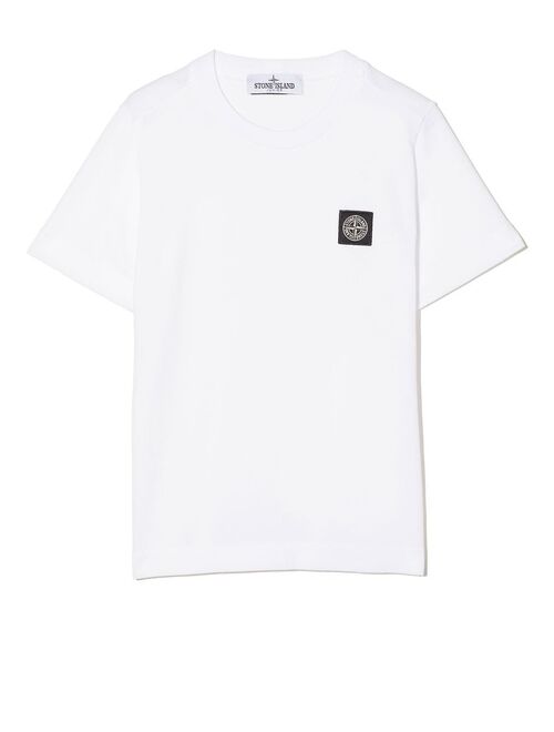 Stone Island Junior Compass logo patch T-shirt