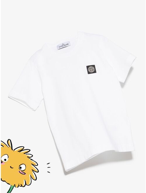 Stone Island Junior Compass logo patch T-shirt