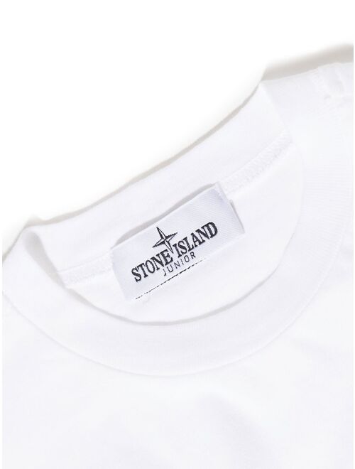 Stone Island Junior Compass logo patch T-shirt