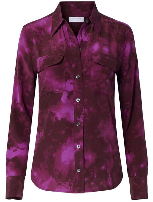 Equipment tie-dye print shirt