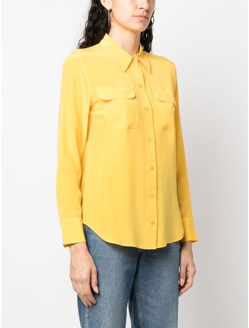 Equipment long-sleeve silk shirt