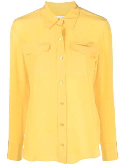 Equipment long-sleeve silk shirt