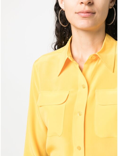 Equipment long-sleeve silk shirt