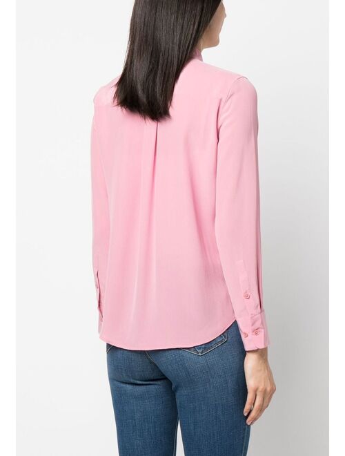 Equipment silk long-sleeve shirt