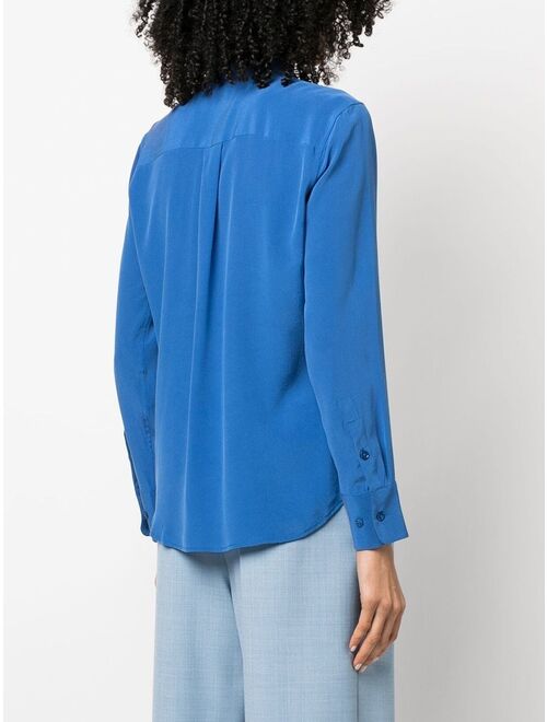 Equipment long-sleeve silk shirt