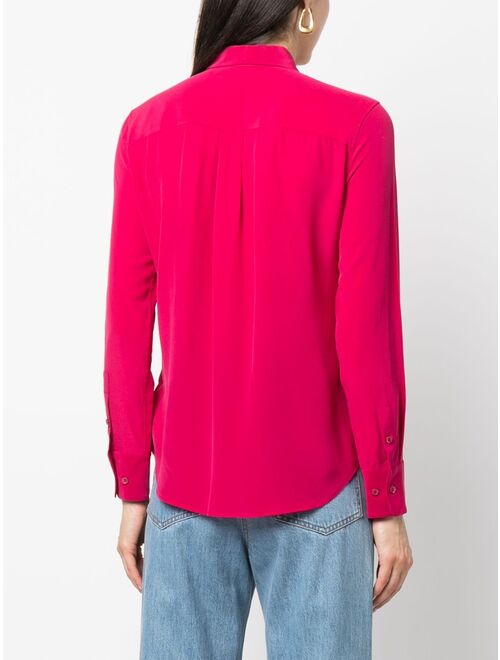 Equipment long-sleeve silk shirt