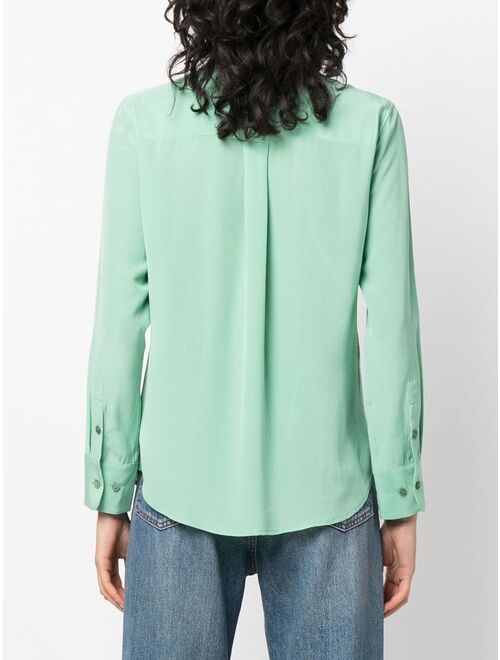 Equipment long-sleeve silk shirt