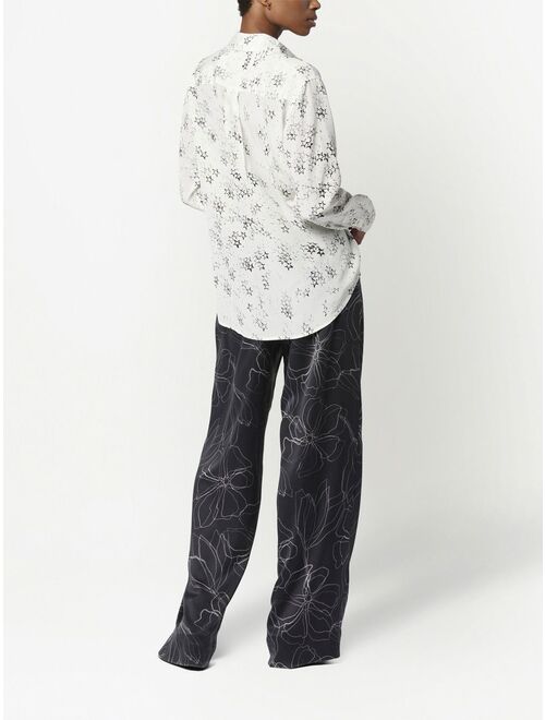 Equipment silk star-print shirt