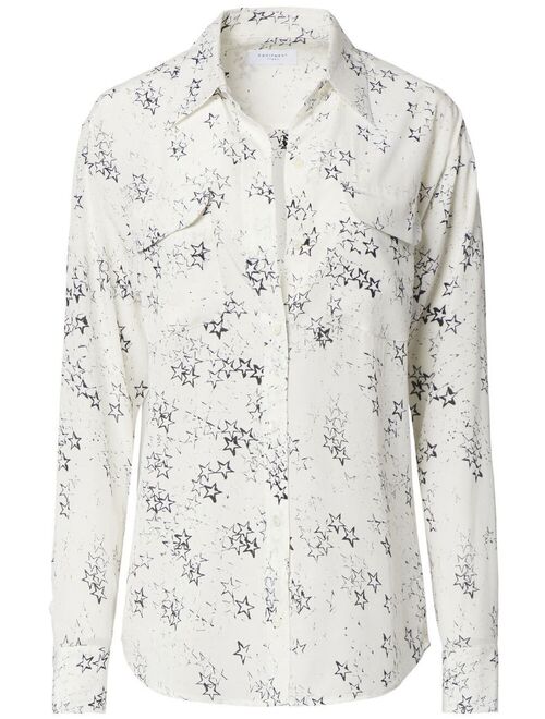 Equipment silk star-print shirt