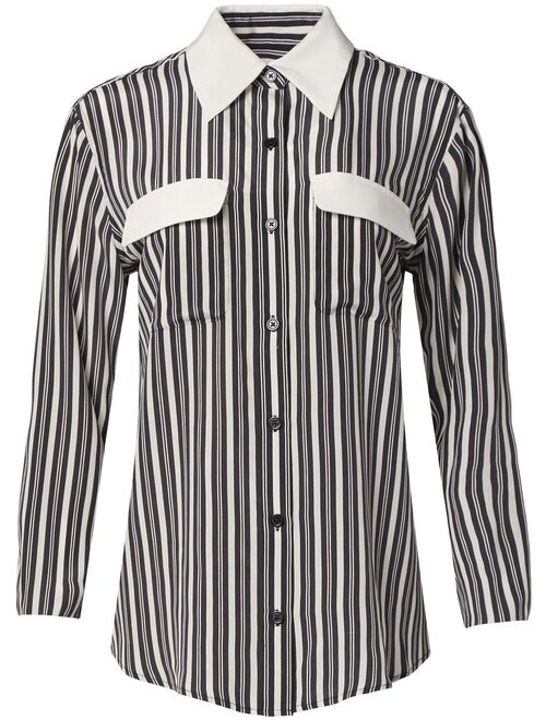 Equipment striped silk shirt