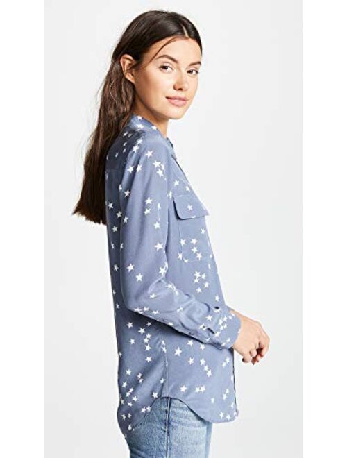 Equipment long-sleeve silk shirt