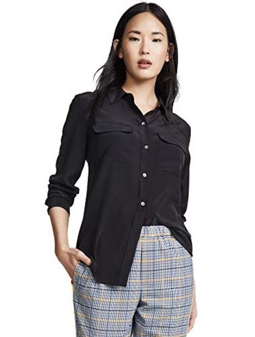 Equipment long-sleeve silk shirt