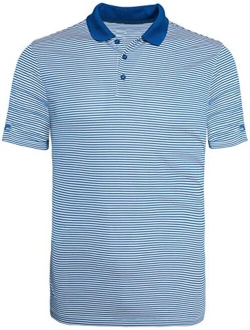 Dry Fit Golf Shirts for Men - Short Sleeve Mens Stripe Polo Shirt