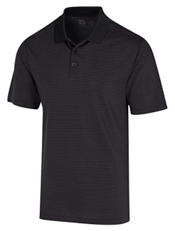 Dry Fit Golf Shirts for Men - Short Sleeve Mens Stripe Polo Shirt