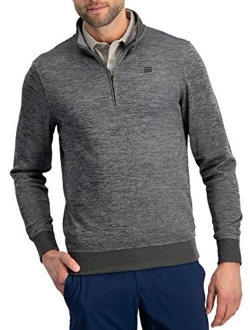 Dry Fit Pullover Sweaters for Men - Quarter Zip Fleece Golf Jacket - Tailored Fit