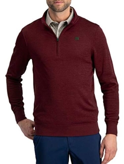 Dry Fit Pullover Sweaters for Men - Quarter Zip Fleece Golf Jacket - Tailored Fit