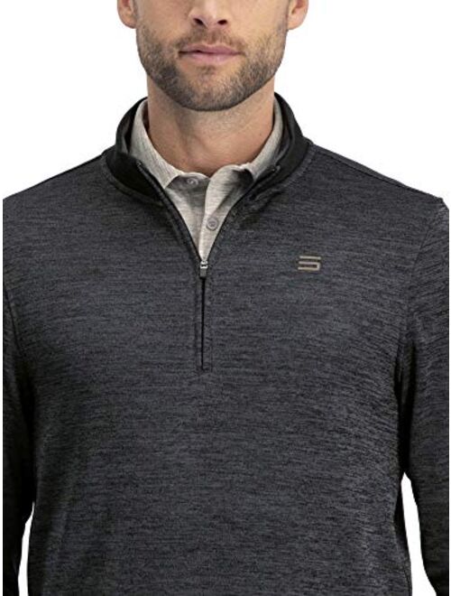 Three Sixty Six Dry Fit Pullover Sweaters for Men - Quarter Zip Fleece Golf Jacket - Tailored Fit