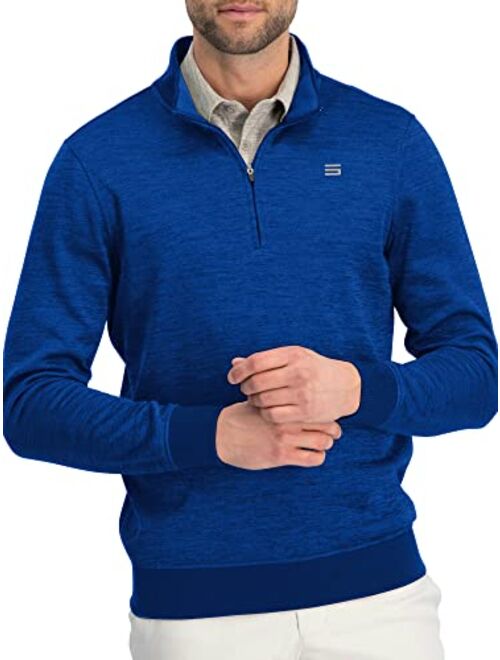 Three Sixty Six Dry Fit Pullover Sweaters for Men - Quarter Zip Fleece Golf Jacket - Tailored Fit