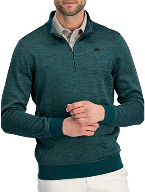 Three Sixty Six Dry Fit Pullover Sweaters for Men - Quarter Zip Fleece Golf Jacket - Tailored Fit