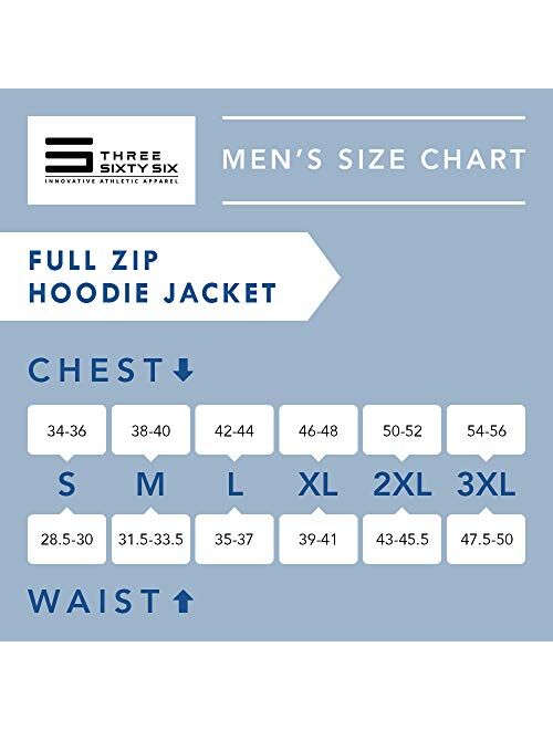 Three Sixty Six Mens Golf Hoodie Full Zip Jacket - Dry Fit Moisture-Wicking Fabric, Side Pocket Zippers & Adjustable Hoodie