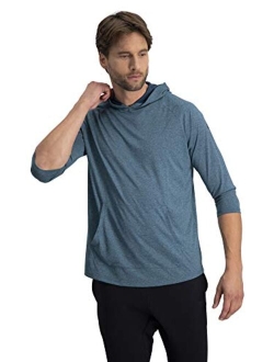 Mens Hoodies Pullover - Long Sleeve Casual Hoodie for Men - Lightweight Thin Hooded Sweater T Shirt