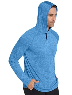 Mens Hoodies Pullover - Long Sleeve Casual Hoodie for Men - Lightweight Thin Hooded Sweater T Shirt