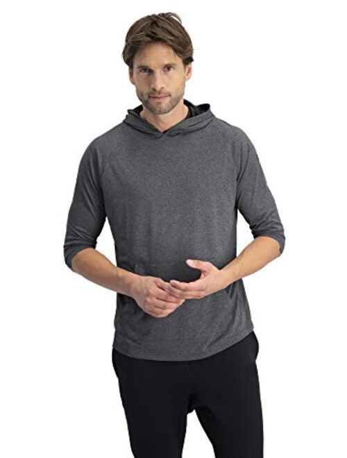 Three Sixty Six Mens Hoodies Pullover - Long Sleeve Casual Hoodie for Men - Lightweight Thin Hooded Sweater T Shirt